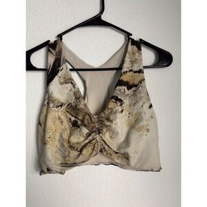 CALIA by Carrie Underwood Womens Abstract Marble Racerback Sports Bra Large